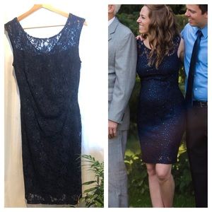 Navy maternity cocktail dress